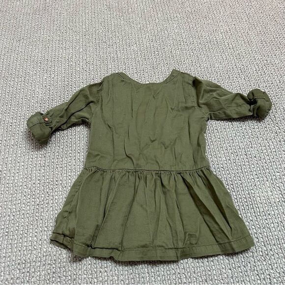 🍭6/$30 Carter’s army green long sleeve lightweight button down dress - 24 m - Picture 4 of 4